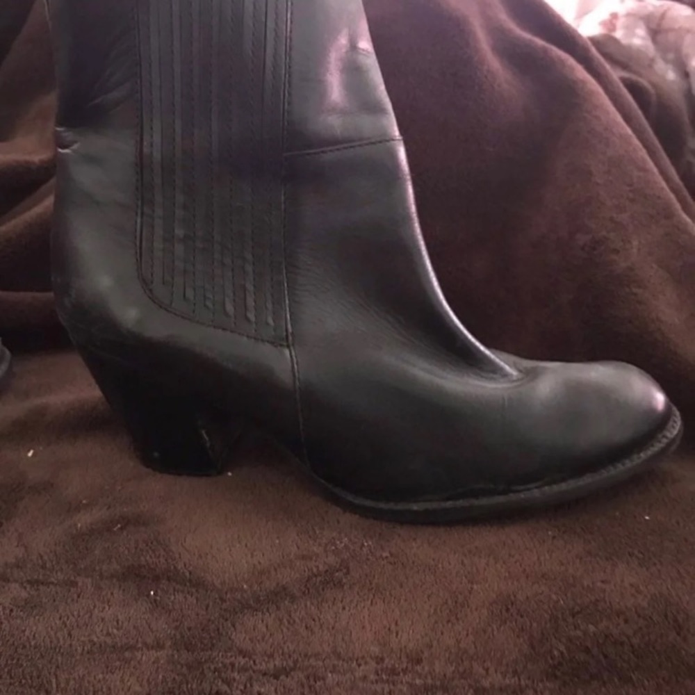 H&M leather heeled chelsea boots